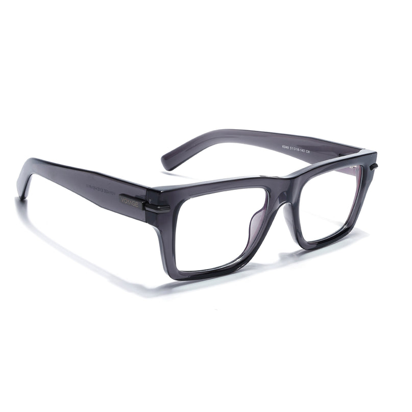 Voyage Grey Wayfarer Eyeglasses for Men & Women (K049FMG7999)