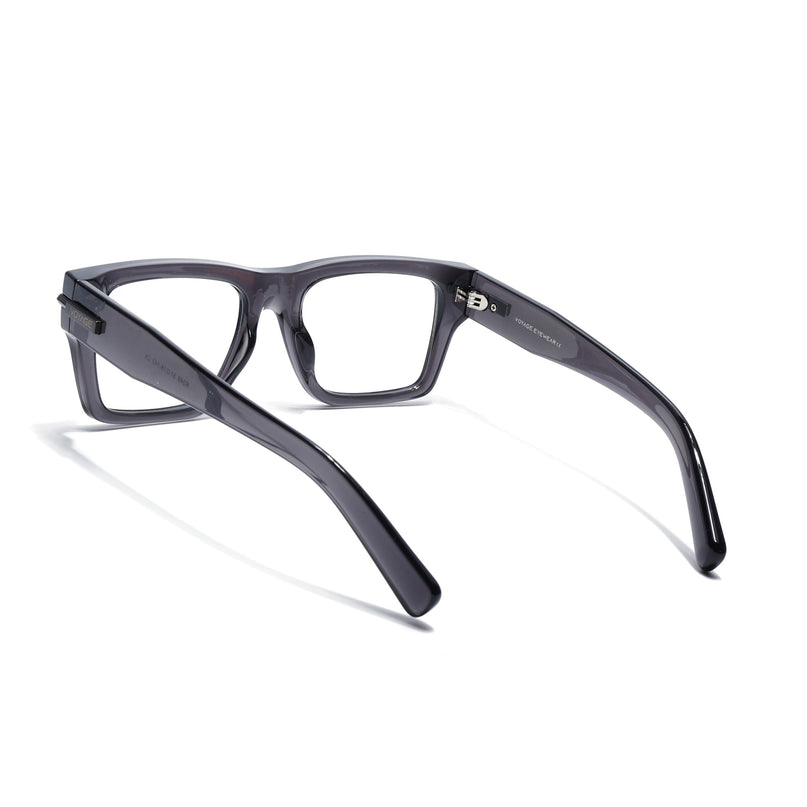 Voyage Grey Wayfarer Eyeglasses for Men & Women (K049FMG7999)