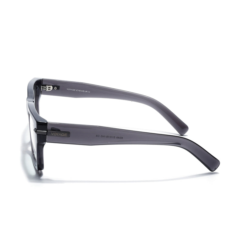 Voyage Grey Wayfarer Eyeglasses for Men & Women (K049FMG7999)