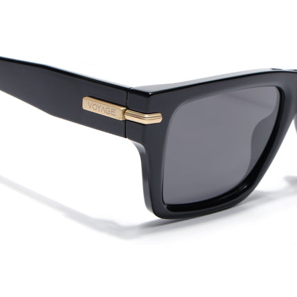 Wayfarer Polarized Sunglasses for Men & Women (Black Lens | Black Frame - PMG7867)