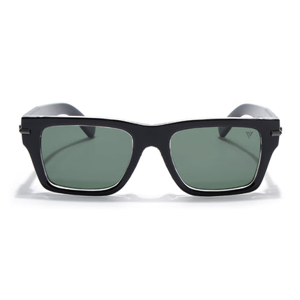 Wayfarer Polarized Sunglasses for Men & Women (Green Lens | Black Frame - PMG7868)