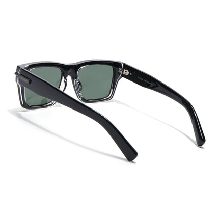 Wayfarer Polarized Sunglasses for Men & Women (Green Lens | Black Frame - PMG7868)