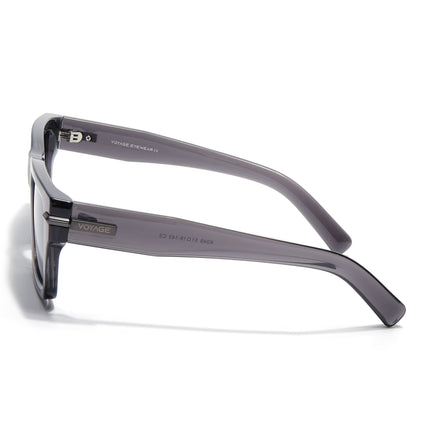 Wayfarer Polarized Sunglasses for Men & Women (Black Lens | Grey Frame - PMG7869)