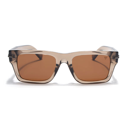 Wayfarer Polarized Sunglasses for Men & Women (Brown Lens | Brown Frame - PMG7870)