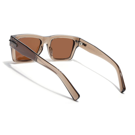 Wayfarer Polarized Sunglasses for Men & Women (Brown Lens | Brown Frame - PMG7870)