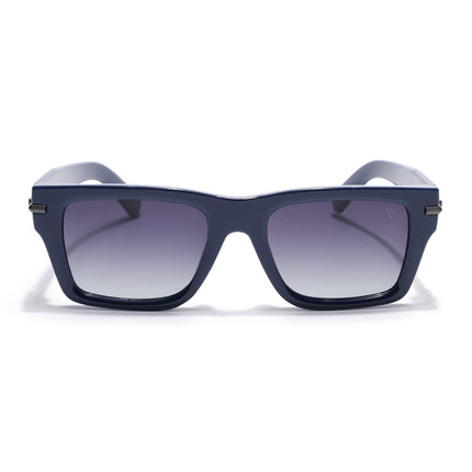 Wayfarer Polarized Sunglasses for Men & Women (Black Lens | Blue Frame - PMG7871)