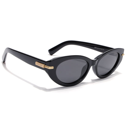 Cateye Polarized Sunglasses for Women (Black Lens | Black Frame - PMG7936)