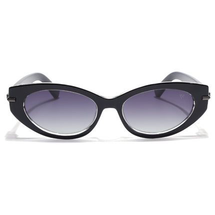 Cateye Polarized Sunglasses for Women (Grey Lens | Black Frame - PMG7937)