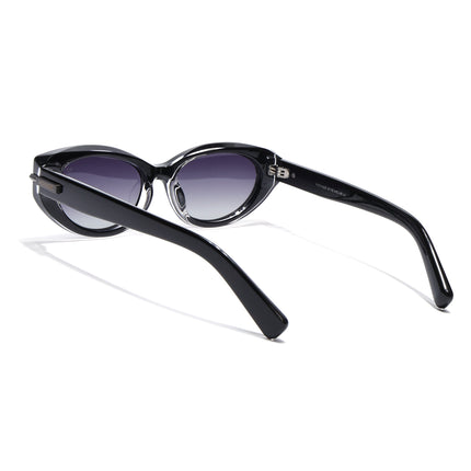 Cateye Polarized Sunglasses for Women (Grey Lens | Black Frame - PMG7937)