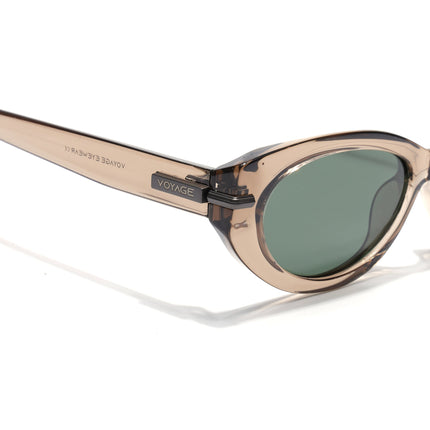 Cateye Polarized Sunglasses for Women (Green Lens | Brown Frame - PMG7939)