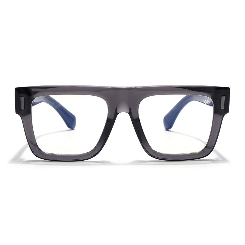 Voyage Grey Wayfarer Eyeglasses for Men & Women (K051FMG8063)