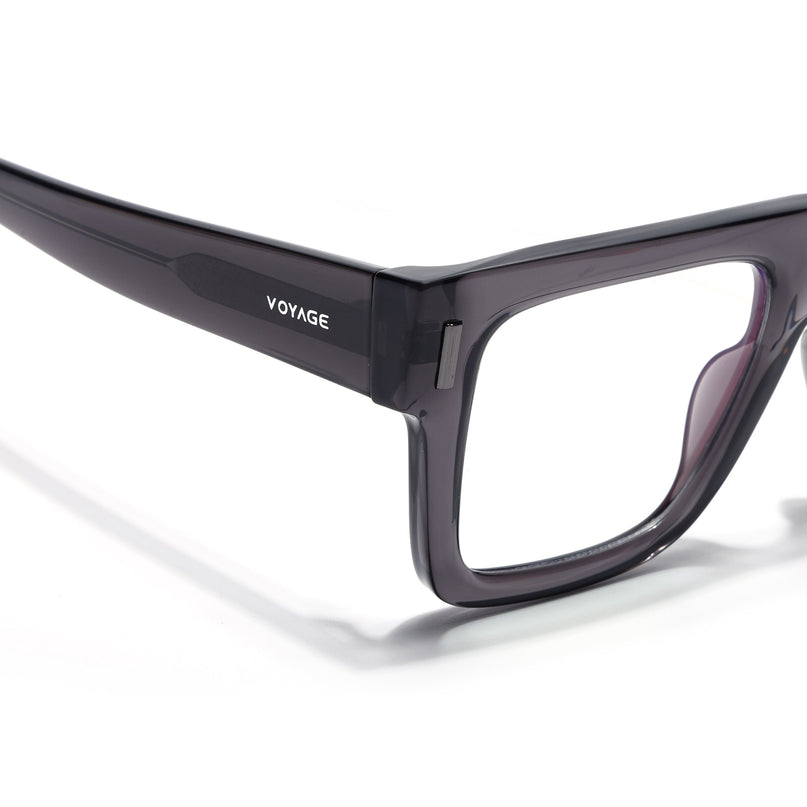 Voyage Grey Wayfarer Eyeglasses for Men & Women (K051FMG8063)
