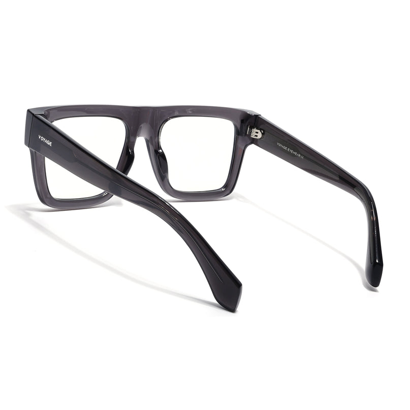 Voyage Grey Wayfarer Eyeglasses for Men & Women (K051FMG8063)