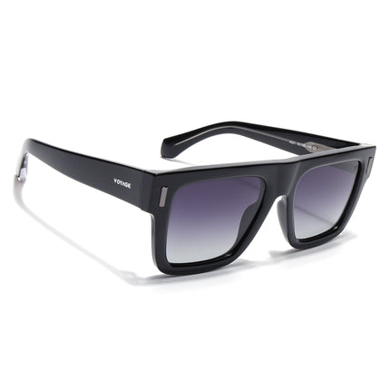 Wayfarer Polarized Sunglasses for Men & Women (Black Lens | Black Frame - PMG7947)