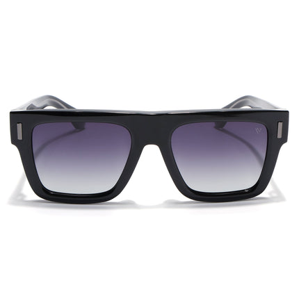 Wayfarer Polarized Sunglasses for Men & Women (Black Lens | Black Frame - PMG7947)
