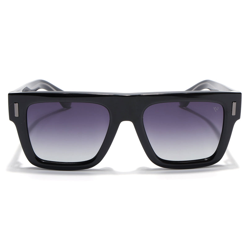 Wayfarer Polarized Sunglasses for Men & Women (Black Lens | Black Frame - PMG7947)