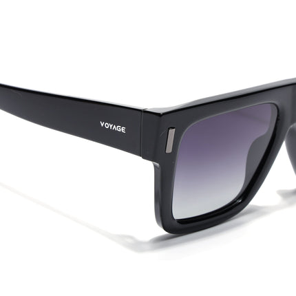 Wayfarer Polarized Sunglasses for Men & Women (Black Lens | Black Frame - PMG7947)