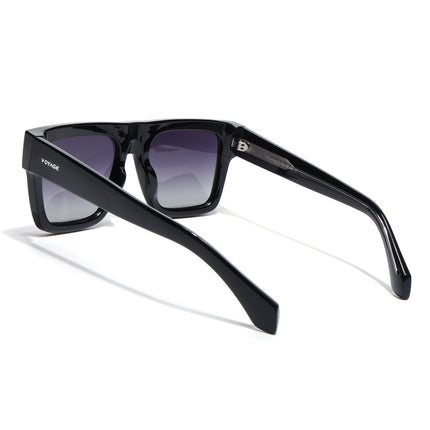 Wayfarer Polarized Sunglasses for Men & Women (Black Lens | Black Frame - PMG7947)