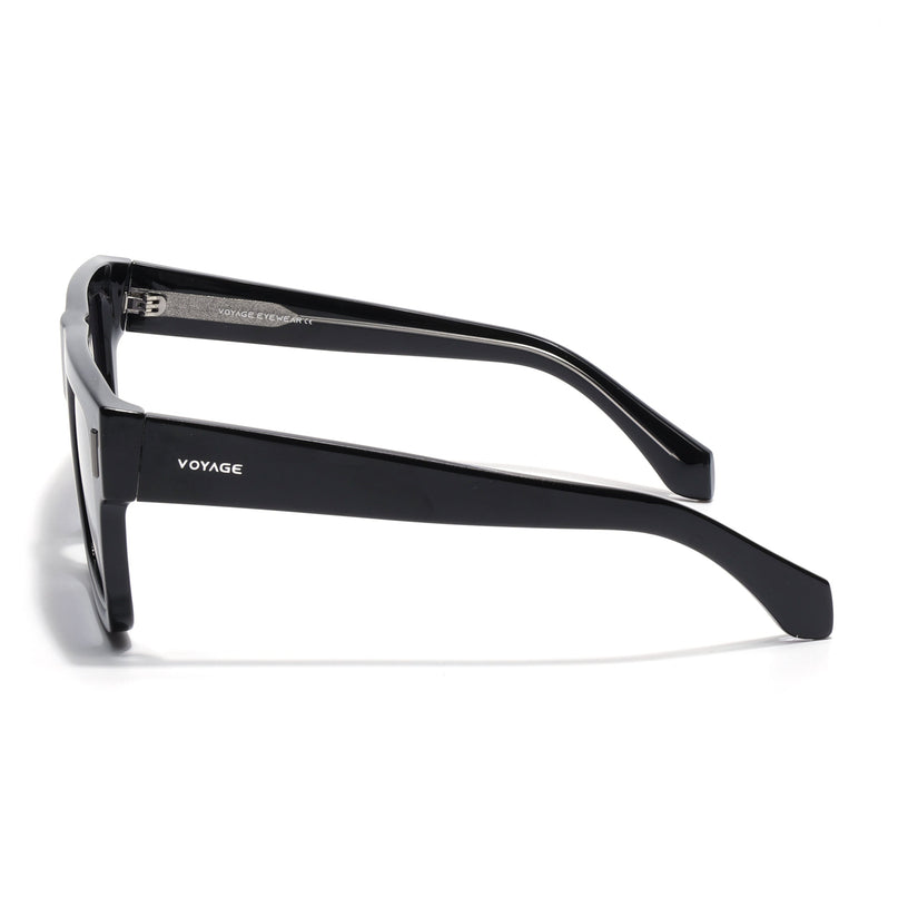 Wayfarer Polarized Sunglasses for Men & Women (Black Lens | Black Frame - PMG7947)