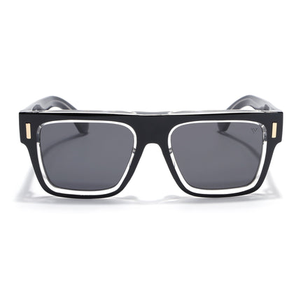 Wayfarer Polarized Sunglasses for Men & Women (Black Lens | Black Frame - PMG7948)
