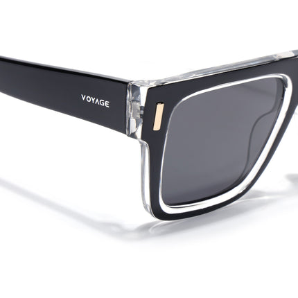 Wayfarer Polarized Sunglasses for Men & Women (Black Lens | Black Frame - PMG7948)