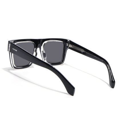 Wayfarer Polarized Sunglasses for Men & Women (Black Lens | Black Frame - PMG7948)