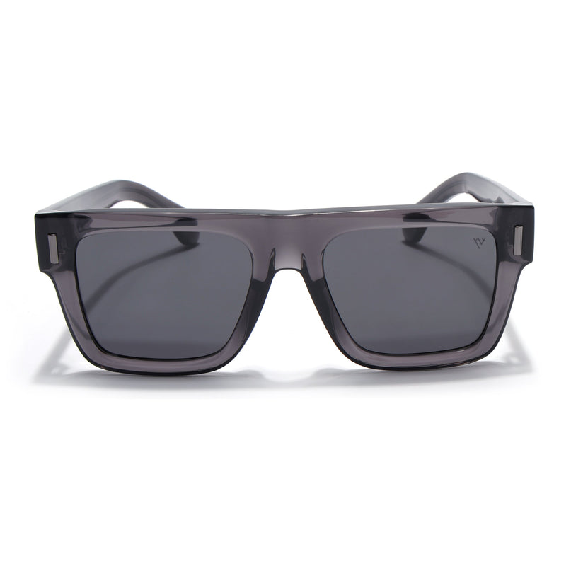 Wayfarer Polarized Sunglasses for Men & Women (Grey Lens | Grey Frame - PMG7949)