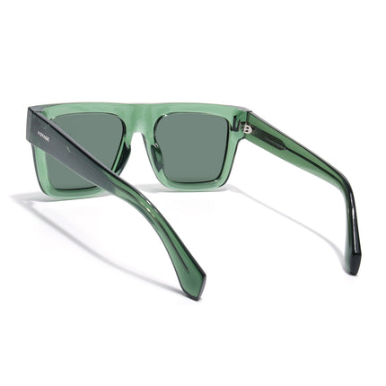 Wayfarer Polarized Sunglasses for Men & Women (Green Lens | Green Frame - PMG7952)