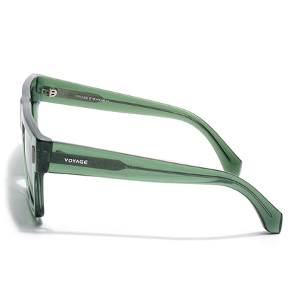 Wayfarer Polarized Sunglasses for Men & Women (Green Lens | Green Frame - PMG7952)