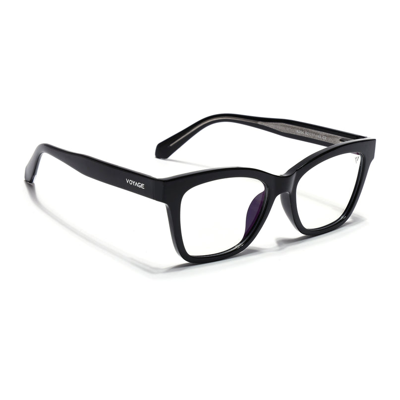 Voyage Black Cateye Eyeglasses for Men & Women (K054FMG7585-C1)