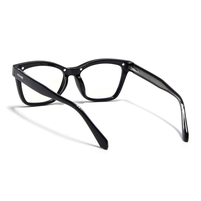 Voyage Black Cateye Eyeglasses for Men & Women (K054FMG7585-C1)