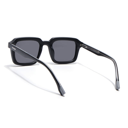 Square Polarized Sunglasses for Men & Women (Black Lens | Black Frame - PMG7909)