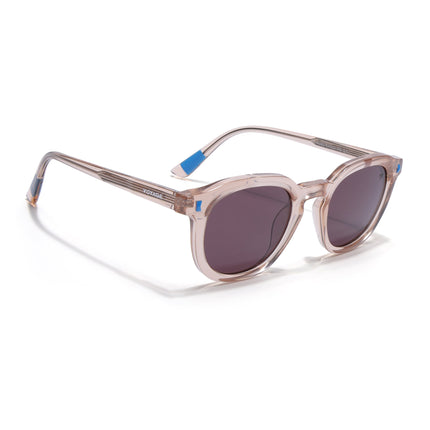 Round Polarized Sunglasses for Men & Women (Brown Lens | Brown Frame - PMG7925)