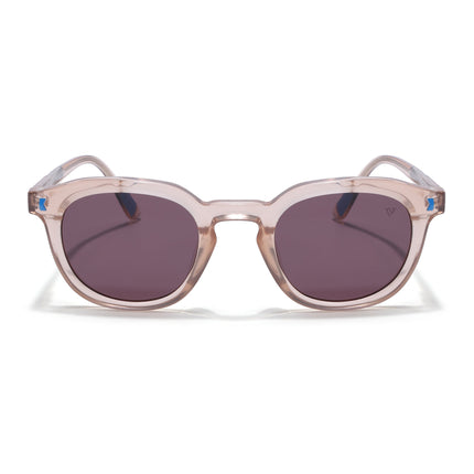 Round Polarized Sunglasses for Men & Women (Brown Lens | Brown Frame - PMG7925)