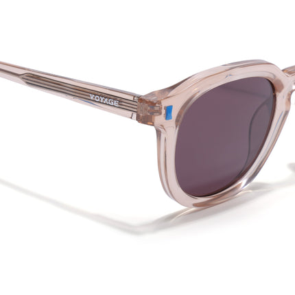 Round Polarized Sunglasses for Men & Women (Brown Lens | Brown Frame - PMG7925)