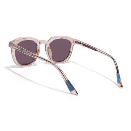 Round Polarized Sunglasses for Men & Women (Brown Lens | Brown Frame - PMG7925)