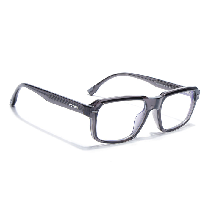 Voyage Grey Rectangle Eyeglasses for Men & Women (K068FMG8047)