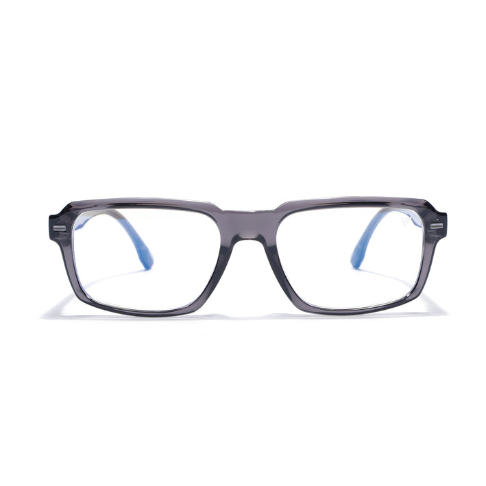 Voyage Grey Rectangle Eyeglasses for Men & Women (K068FMG8047)