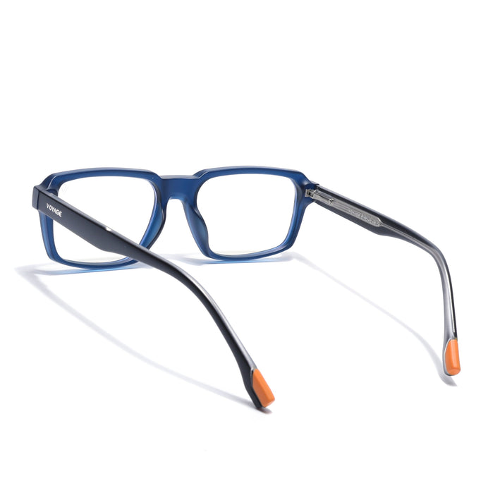 Voyage Blue Rectangle Eyeglasses for Men & Women (K068FMG8051)