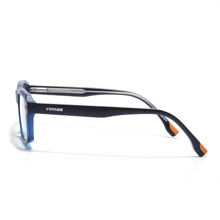 Voyage Blue Rectangle Eyeglasses for Men & Women (K068FMG8051)