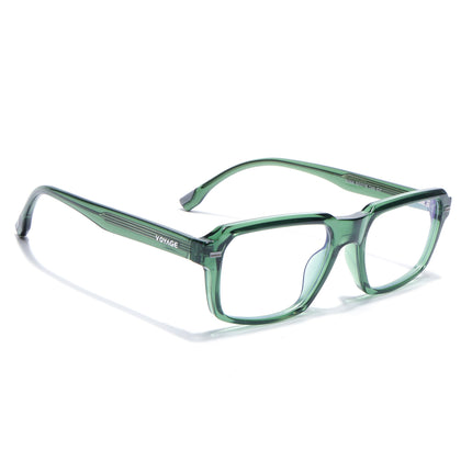 Voyage Green Rectangle Eyeglasses for Men & Women (K068FMG8052)