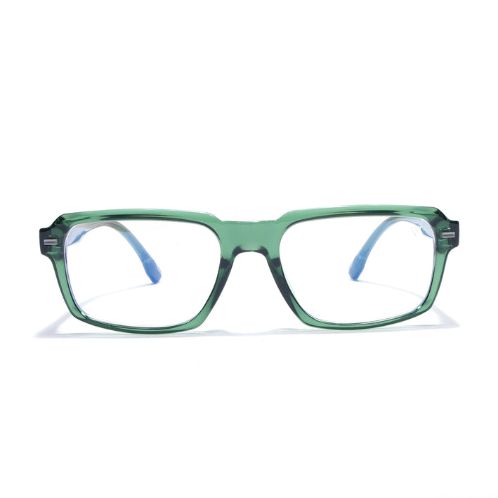 Voyage Green Rectangle Eyeglasses for Men & Women (K068FMG8052)