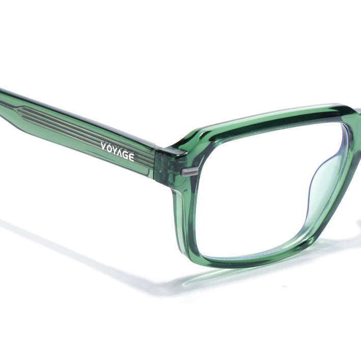 Voyage Green Rectangle Eyeglasses for Men & Women (K068FMG8052)