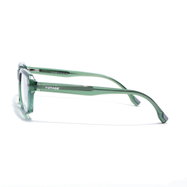 Voyage Green Rectangle Eyeglasses for Men & Women (K068FMG8052)