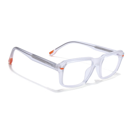 Voyage Transparent Rectangle Eyeglasses for Men & Women (K068FMG8053)