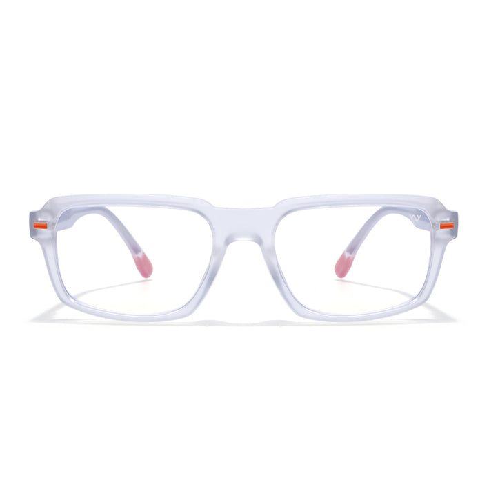Voyage Transparent Rectangle Eyeglasses for Men & Women (K068FMG8053)