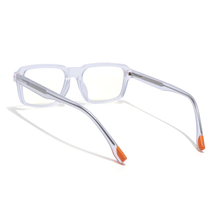 Voyage Transparent Rectangle Eyeglasses for Men & Women (K068FMG8053)