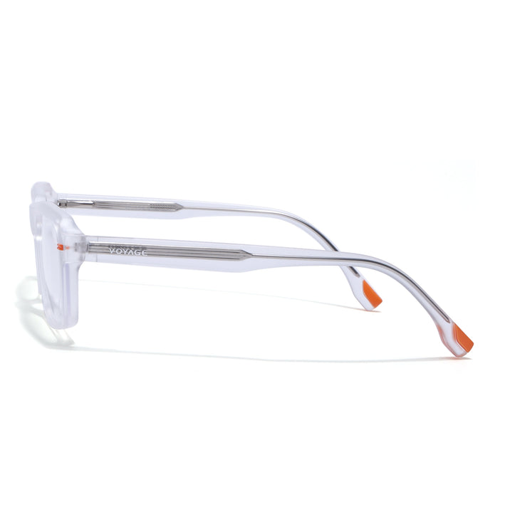 Voyage Transparent Rectangle Eyeglasses for Men & Women (K068FMG8053)