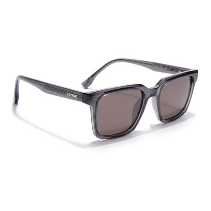 Wayfarer Polarized Sunglasses for Men & Women (Grey Lens | Grey Frame - PMG7855)