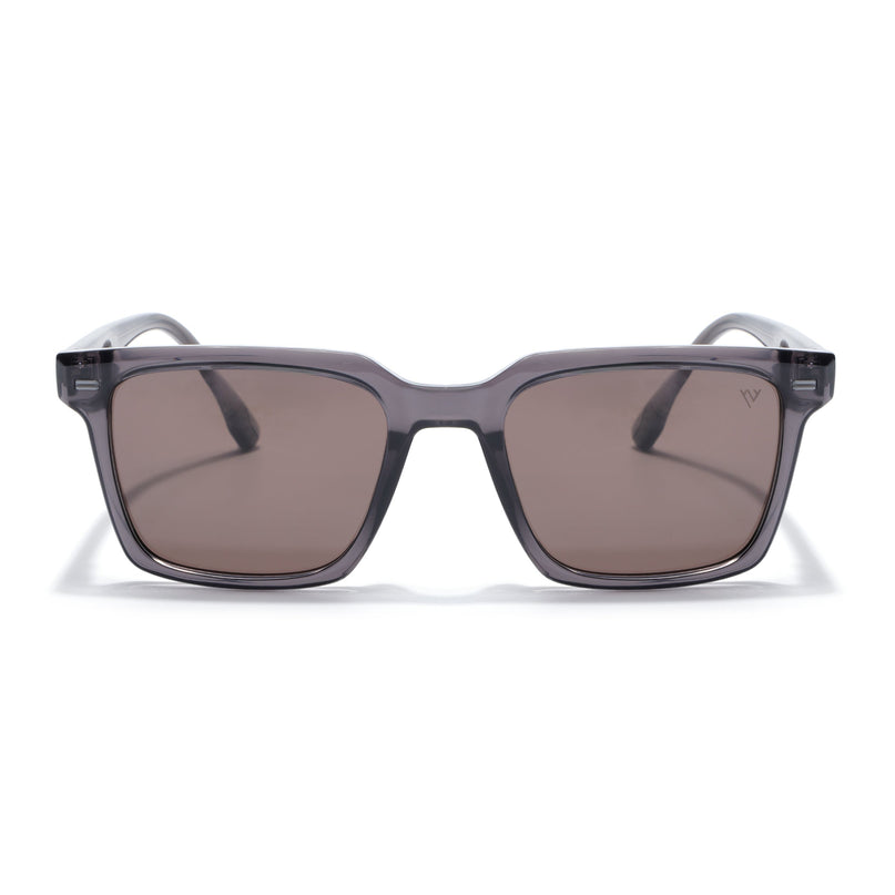 Wayfarer Polarized Sunglasses for Men & Women (Grey Lens | Grey Frame - PMG7855)